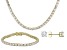 Cubic Zirconia 18k Yellow Gold Over Silver Necklace, Bracelet And Earrings Set 62.00ctw
