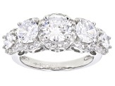 Cubic Zirconia Rhodium Over Sterling Silver Ring 2.35ctw