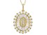 White Cubic Zirconia 18k Yellow Gold Over Sterling Silver Pendant With Chain 5.83ctw