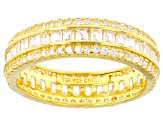 White Cubic Zirconia 18k Yellow Gold Over Sterling Silver Band Ring 3.25ctw