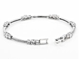 Cubic Zirconia Rhodium Over Sterling Silver Bracelet 6.40ctw