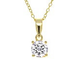 Cubic Zirconia 14k Yellow Gold Over Silver Bracelet, Earrings And Pendant With Chain Set 44.80ctw