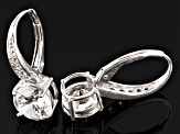 Cubic Zirconia Rhodium Over Sterling Silver Earrings 4.85ctw