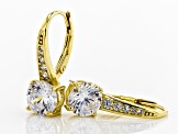 Cubic Zirconia 18K Yellow Gold Over Sterling Silver Earrings 4.85ctw