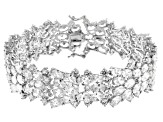 Cubic Zirconia Rhodium Over Sterling Silver Bracelet 73.92ctw