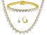 Cubic Zirconia 18k Yellow Gold Over Sterling Silver Bracelet Earrings And Necklace Set 102.30ctw