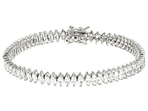 White Cubic Zirconia Rhodium Over Silver Bracelet 16.30ctw