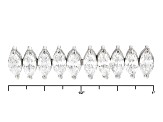 White Cubic Zirconia Rhodium Over Silver Bracelet 16.30ctw