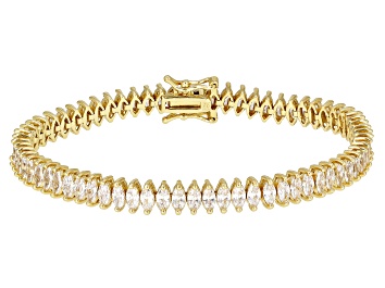 Picture of White Cubic Zirconia 18K Yellow Gold Over Silver Bracelet 16.30ctw