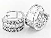 White Cubic Zirconia Rhodium Over Sterling Silver Earrings 1.92ctw