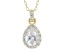 White Cubic Zirconia 18K Yellow Gold Over Sterling Silver Pendant With Chain 1.64ctw