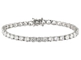 White Cubic Zirconia Rhodium Over Sterling Silver Bracelet 24.00ctw