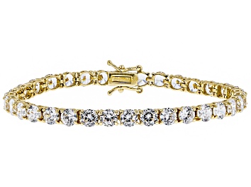 Picture of White Cubic Zirconia 18k Yellow Gold Over Sterling Silver Bracelet 24.00ctw