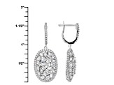 White Cubic Zirconia Rhodium Over Sterling Silver Earrings 7.50ctw