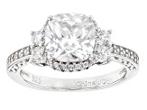 White Cubic Zirconia Rhodium Over Sterling Silver Ring 6.12ctw