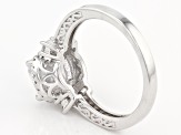 White Cubic Zirconia Rhodium Over Sterling Silver Ring 6.12ctw
