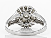 White Diamond Rhodium Over Sterling Silver Ring 0.25ctw