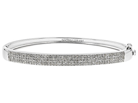 White Diamond Rhodium Over Sterling Silver Bracelet 1.00ctw - DOCN730 ...