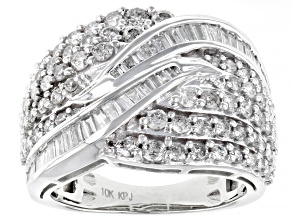 White Diamond 10K White Gold Ring 2.00ctw