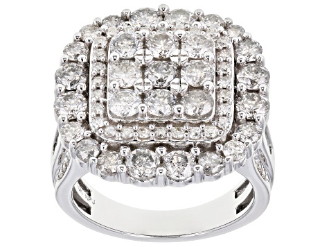 White Diamond 10K White Gold Ring 3.50ctw - DOCN765 | JTV.com