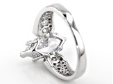 White Cubic Zirconia Rhodium Over Sterling Silver Ring 3.75ctw