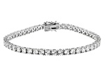 White Cubic Zirconia Platinum Over Sterling Silver Bracelet 15.00ctw