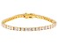 White Cubic Zirconia 18k Yellow Gold Over Sterling Silver Bracelet 15.00ctw