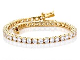 White Cubic Zirconia 18k Yellow Gold Over Sterling Silver Bracelet 15.00ctw