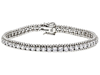 Picture of White Cubic Zirconia Rhodium Over Sterling Silver Bracelet 16.00ctw