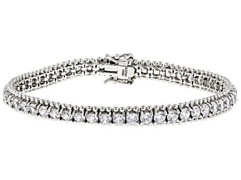 White Cubic Zirconia Rhodium Over Sterling Silver Bracelet 16.00ctw