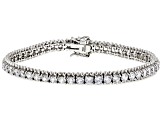 White Cubic Zirconia Rhodium Over Sterling Silver Bracelet 16.00ctw