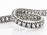 White Cubic Zirconia Rhodium Over Sterling Silver Bracelet 16.00ctw