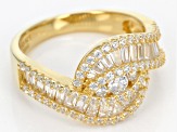 white cubic zirconia 18k yellow gold over sterling silver ring 1.67ctw