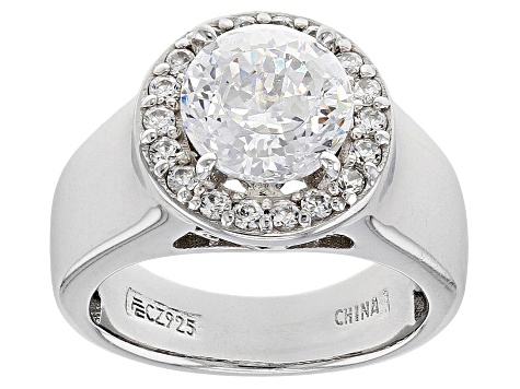 White Cubic Zirconia Platinum Over Sterling Silver Ring 2.47ctw