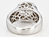White Cubic Zirconia Platinum Over Sterling Silver Ring 2.47ctw