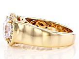 White Cubic Zirconia 18k Yellow Gold Over Sterling Silver Ring 2.47ctw