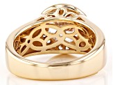 White Cubic Zirconia 18k Yellow Gold Over Sterling Silver Ring 2.47ctw