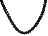 Black Spinel Sterling Silver Beaded Necklace