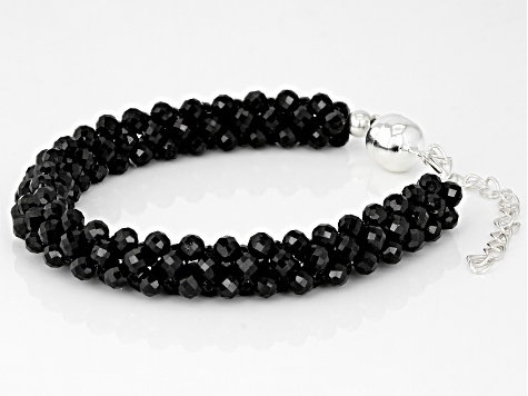 Black Spinel Sterling Silver Bracelet