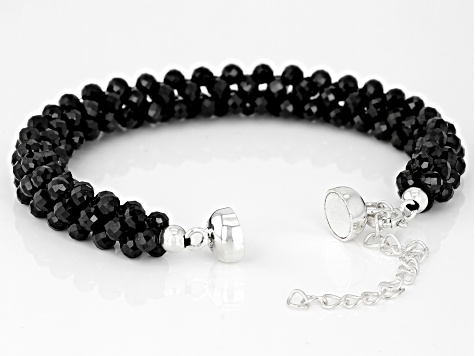 Black Spinel Sterling Silver Bracelet