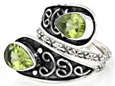 Green Peridot Sterling Silver Ring 2.50ctw