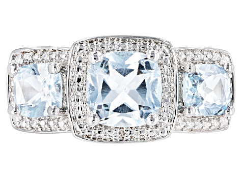 Blue Glacier Topaz™ Rhodium Over Brass Jewelry Set 5.01ctw
