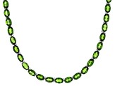 Green Chrome Diopside Rhodium Over Silver Necklace 29.47ctw