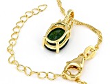 Chrome Diopside 18k Yellow Gold Over Sterling Silver Pendant with Chain 2.70ct