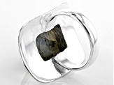 Gray Labradorite Sterling Silver Solitaire Ring