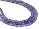 Tanzanite Bead Sterling Silver Necklace 185.00ctw