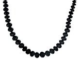 Black Spinel Rhodium Over Sterling Silver Beaded Necklace 204.8ctw