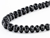 Black Spinel Rhodium Over Sterling Silver Beaded Necklace 204.8ctw