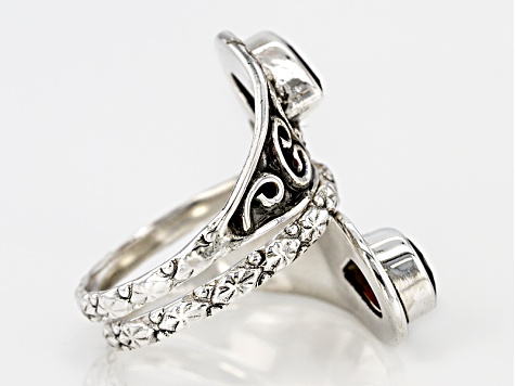 Red Garnet Sterling Silver Bypass Ring 3.00ctw - DOCW020 | JTV.com