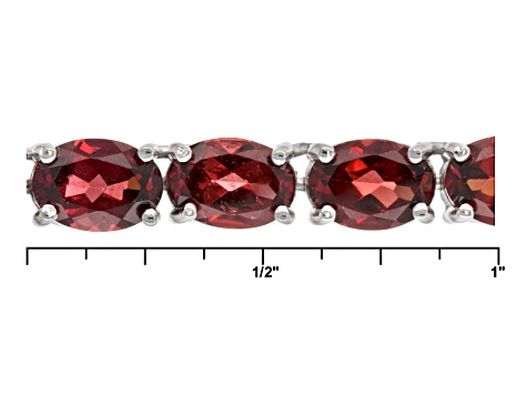 Red Garnet Rhodium Over Sterling Silver Necklace 61.00ctw